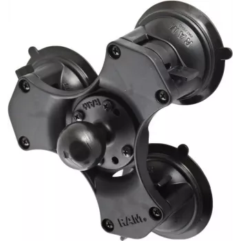 RAM Mounts Twist-Lock base a sfera con tripla ventosa 3,81 cm nero