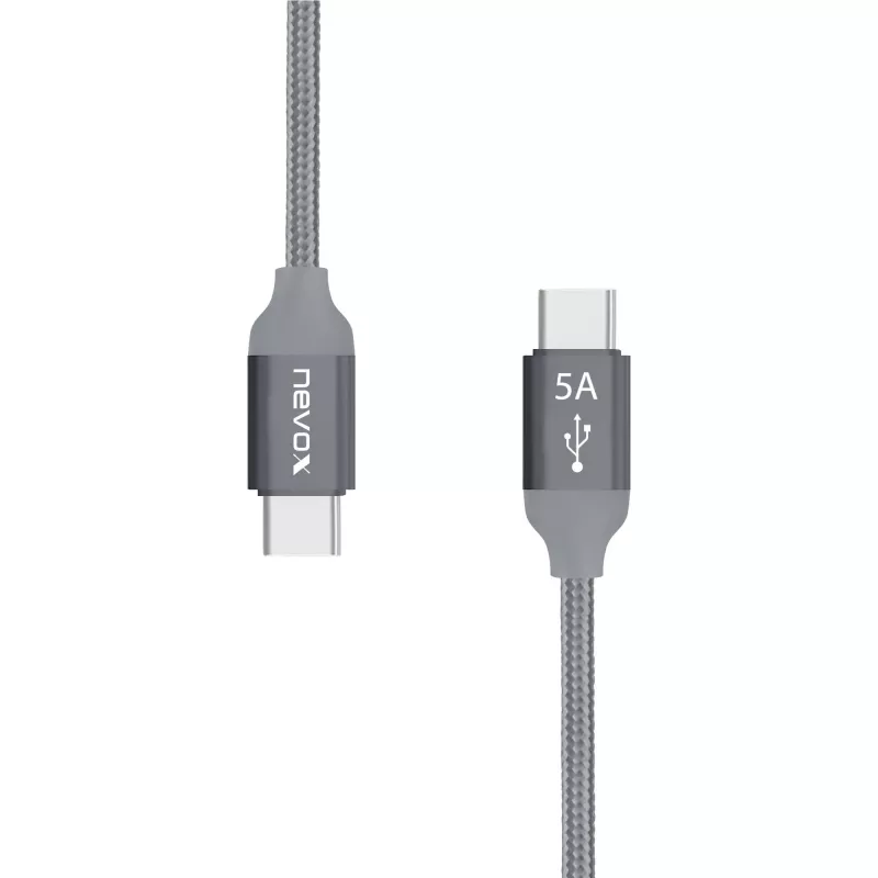 Cavo USB Nevox 1654 USB 2.0 2 m USB C grigio argento