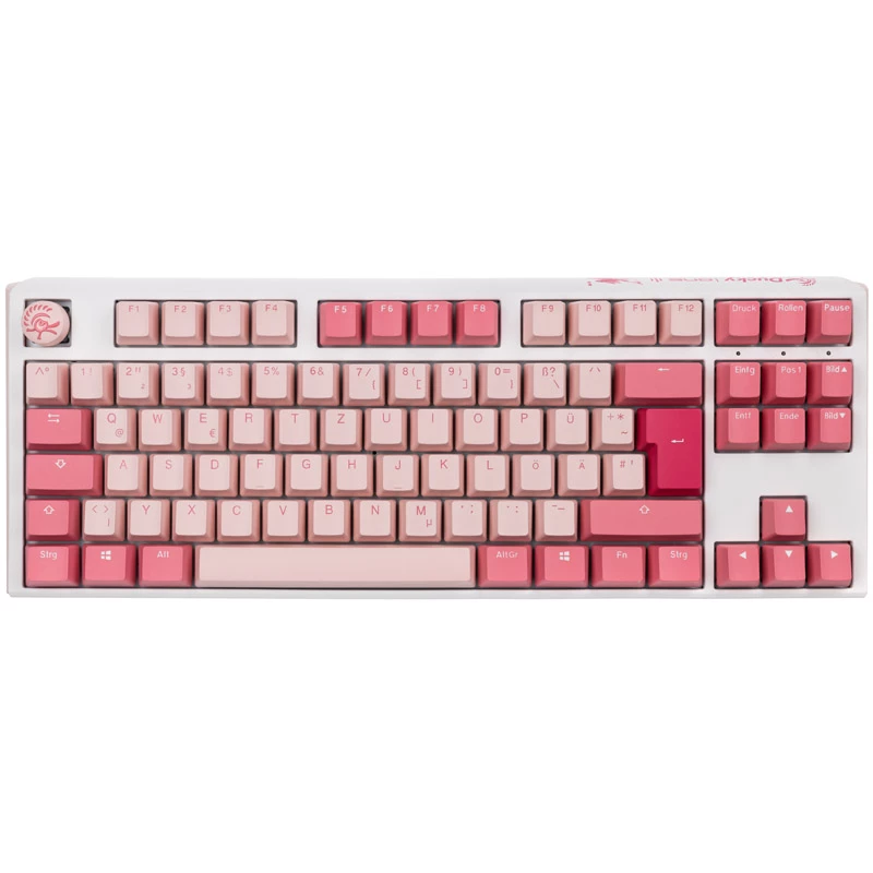Tastiera Ducky One 3 TKL Gossamer Pink Gaming USB tedesco rosa, bianco
