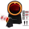 Qoltec 50857 lettore di codici a barre da tavolo cablato, 1D/2D, QR, USB, cavo da 1,75 m