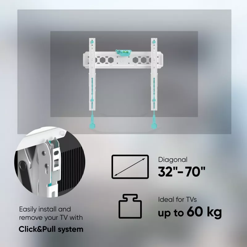 Accessorio per TV supporto a parete /32-70/WEISS TM5-W Onkron