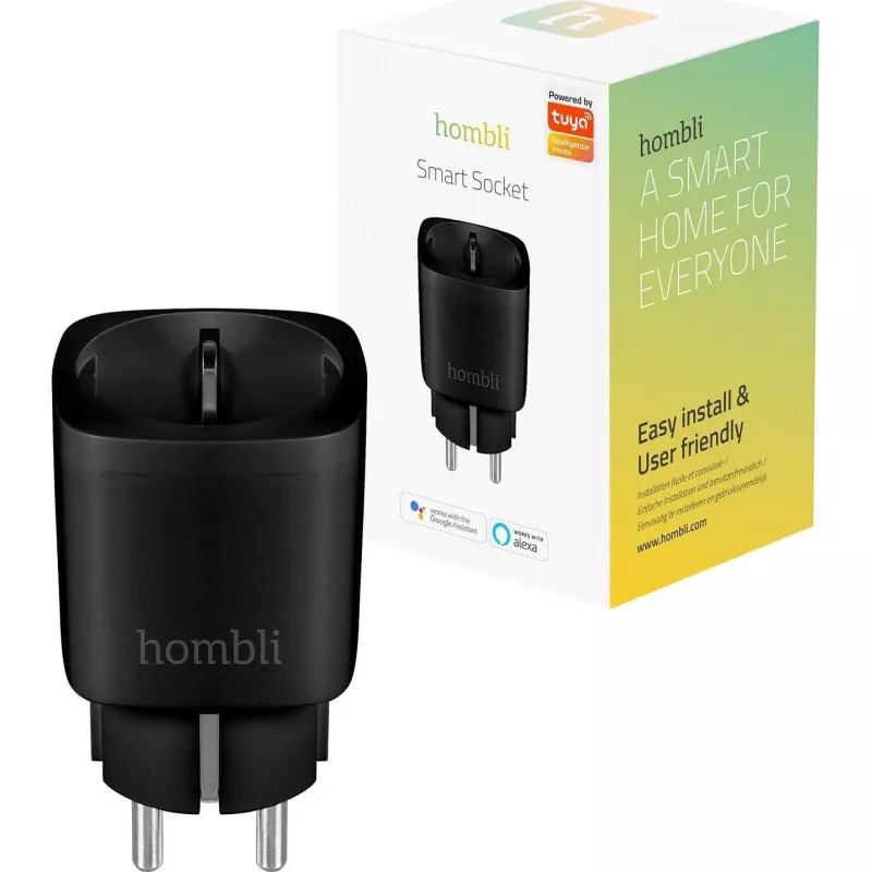 Presa smart per esterni Hombli HBSO-0200 — versione EU, nero, presa smart resistente alle intemperie per esterni