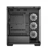 Case per PC DeepCool CG580 4F Midi Tower — ATX/ITX/MicroATX, vetro temperato, 3×120mm+1×120mm ventole, 2×3,5 pollici & 2×2,5 pollici, USB-A×2 USB-C×1, nero
