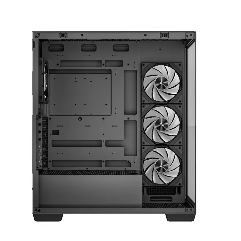 Case per PC DeepCool CG580 4F Midi Tower — ATX/ITX/MicroATX, vetro temperato, 3×120mm+1×120mm ventole, 2×3,5 pollici & 2×2,5 pollici, USB-A×2 USB-C×1, nero