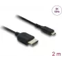 Cavo HDMI DELOCK 81691 — HDMI tipo A su Micro HDMI tipo D, 2 m, 48 Gbit/s, fino a 7680×4320, contatti placcati oro, nero