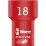 Inserti a bussola Zyklop VDE, 18mm, 3/8 rosso/giallo, isolato fino a 1.000 Volt