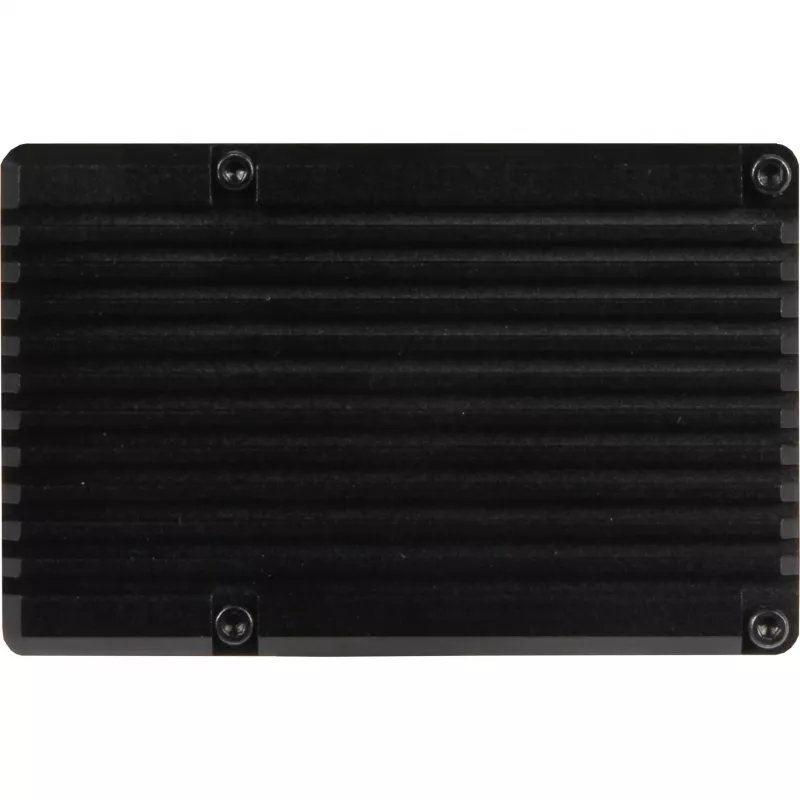 JOY-IT RPI CASE ALU07F - Case per Raspberry Pi 4, alluminio, ventola, nero (RB-ALUCASEP4+07FAN)