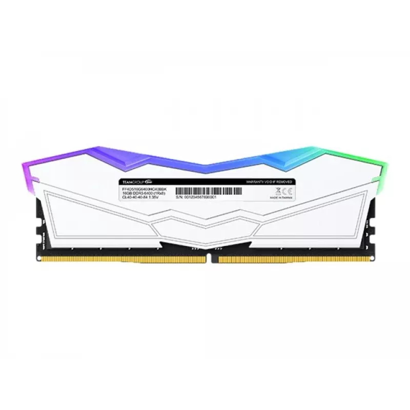 DIMM 32 GB DDR5-6000 (2x 16 GB) Kit dual, memoria RAM bianca, FF4D532G6000HC38ADC01, Delta RGB, INTEL XMP