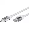 Goobay 74177 - Adattatore di rete cavo USB 3.1 Type-C Gigabit Ethernet 3 m - Scheda di rete - 1.000 Mbps (74177)