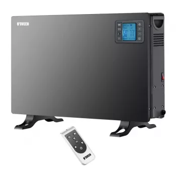 Termoconvettore elettrico NOVEEN CH7100 — 2000 W, 3 livelli di potenza, LCD, timer, telecomando, nero