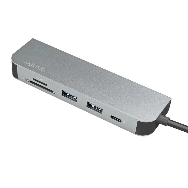 LogiLink UA0343 hub multiporta USB-C alluminio USB 3.2 2nd Gen Mult