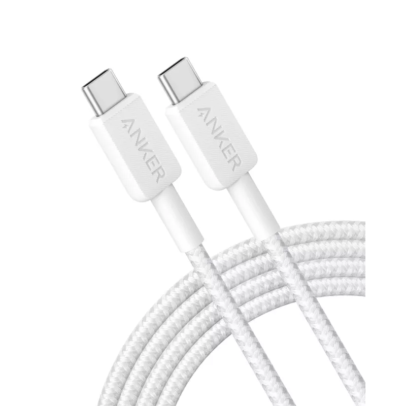 Cavo USB-C a USB-C Anker 322 — 1,8 m, bianco