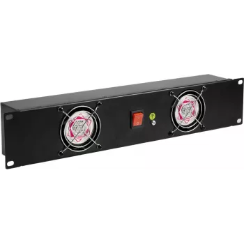 Pannello frontale per rack Omnitronic Z-19 2U con 2 ventole per rack 19 pollici