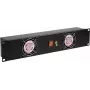 Pannello frontale per rack Omnitronic Z-19 2U con 2 ventole per rack 19 pollici