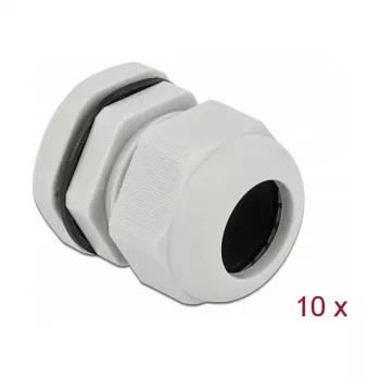 Pressacavo DeLOCK 60225 grigio plastica 10 pz.
