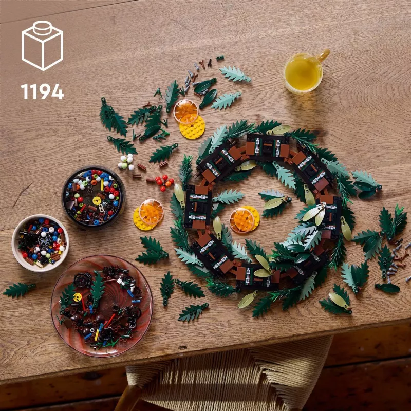 LEGO 10340 Icons Ghirlanda di Natale Giocattolo da costruzione