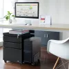 Cassettiera per ufficio Maclean MC-850 nero metallo 2 cassetti