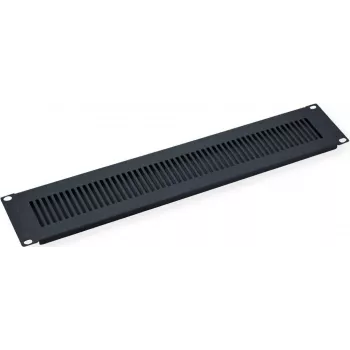 VALUE 26.99.0320 Pannello cieco ventilato da 19 pollici, 2U, RAL 9005 Nero