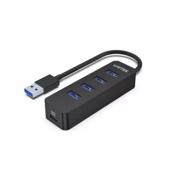 UNITEK uHUB Q4 USB 3.2 Gen 1 (3.1 Gen 1) Type-A 5000 Mbit/s nero