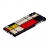 Custodia per smartphone iKins per iPhone XS Max Mondrian nero – cover protettiva, guscio rigido