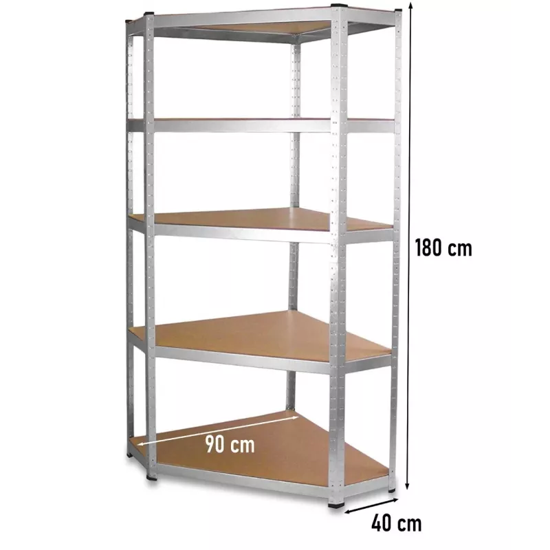 Scaffale angolare in metallo G9040 40 cm