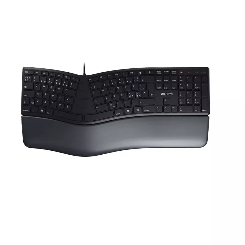 CHERRY KC 4500 ERGO Tastiera Universale USB QWERTY Nordico Nero