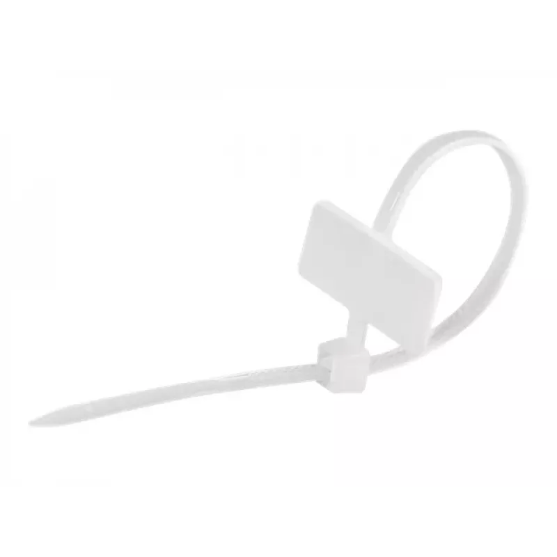 Fascette con etichetta (orizzontale) - lunghezza 100 mm - larghezza 2,5 mm