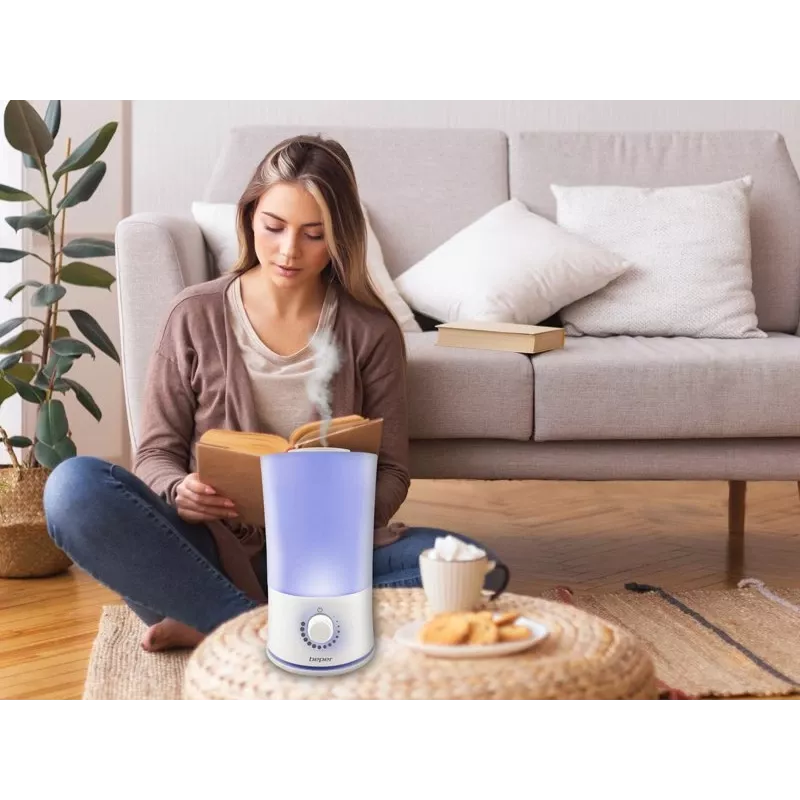 Beper 70.401 diffusore di aromi a ultrasuoni e umidificatore, 2,4 l, LED a 7 colori, 25 W