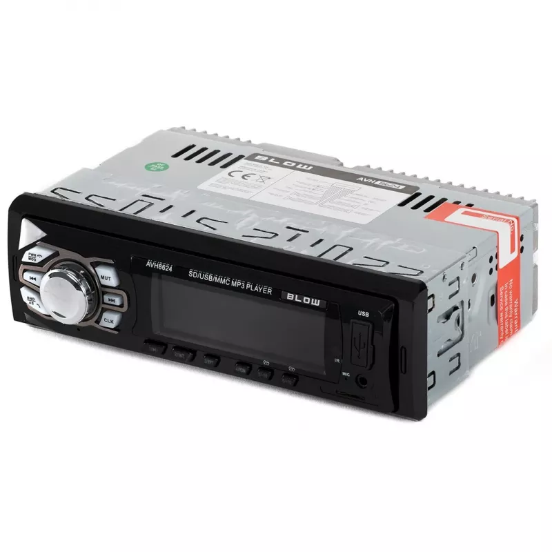 BLOW AVH-8624 autoradio, 1 DIN, FM RDS, Bluetooth, USB, SD/MMC, AUX, MP3, display LCD, telecomando, nero
