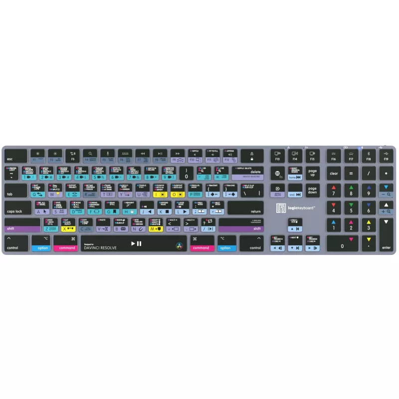 Logickeyboard DaVinci Resolve 18 Titan LKB-RESB-TM-UK tastiera per Mac, layout UK