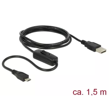 Cavo USB DeLOCK 84803 USB 2.0 1,5 m USB A Micro-USB B nero