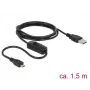 Cavo USB DeLOCK 84803 USB 2.0 1,5 m USB A Micro-USB B nero