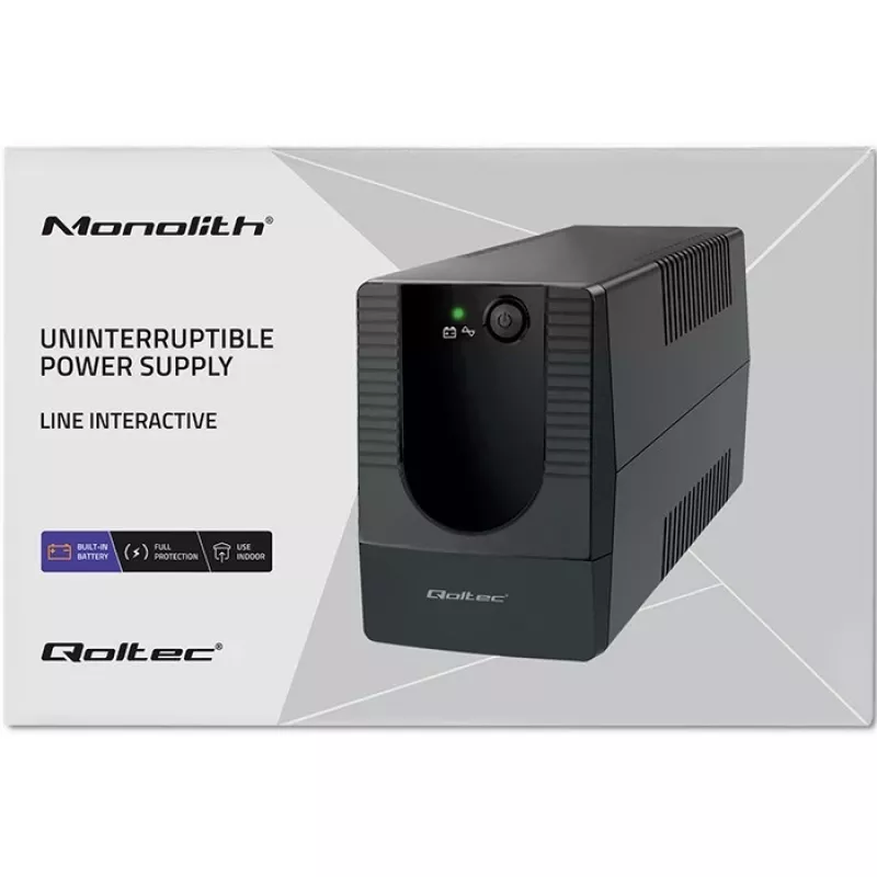 Qoltec 53774 UPS (gruppo di continuità) line-interactive 1 kVA 600 W 1 uscita AC