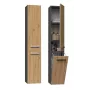 Top E Shop NEL IV ANTR/ART mobile contenitore per bagno, grafite/rovere