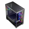 Case PC MODECOM Volcano Stellar 5F ATX Midi Tower, vetro temperato, 5 ventole preinstallate, USB‑C, supporta microATX/ATX, GPU max 420 mm, altezza dissipatore CPU 175 mm