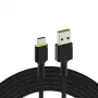 Cavo USB Green Cell KABGC13 USB 2.0 2 m USB A USB C nero