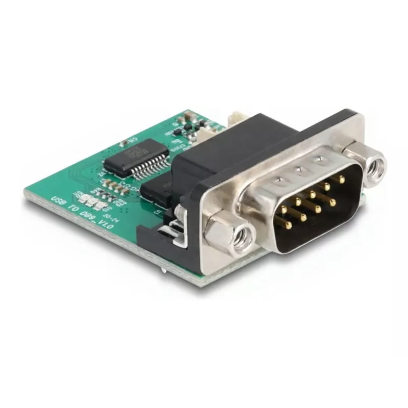 Convertitore seriale DeLOCK 90781 repeater isolatore USB 2.0 RS-232 nero verde