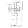 Maclean MC-866 supporto TV elettrico a scomparsa per 37-65 pollici (94-165,1 cm), telecomando, VESA fino a 600×400, max 50 kg, nero