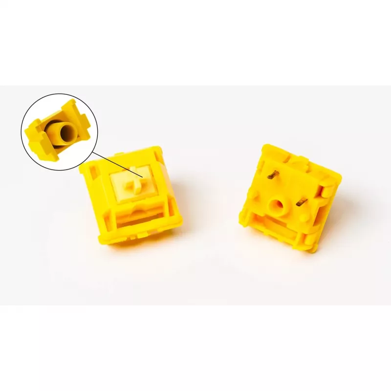 Set di interruttori meccanici per tastiera Keychron Gateron Cap V2 Gold Yellow G32 — 110 interruttori