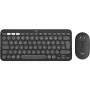 Logitech Pebble 2 Combo Tastiera e mouse wireless QWERTZ tedesco grafite