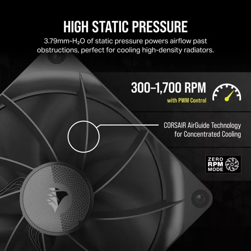 Ventola Corsair iCUE LINK RX140 14 cm nero 300-1700 U/min