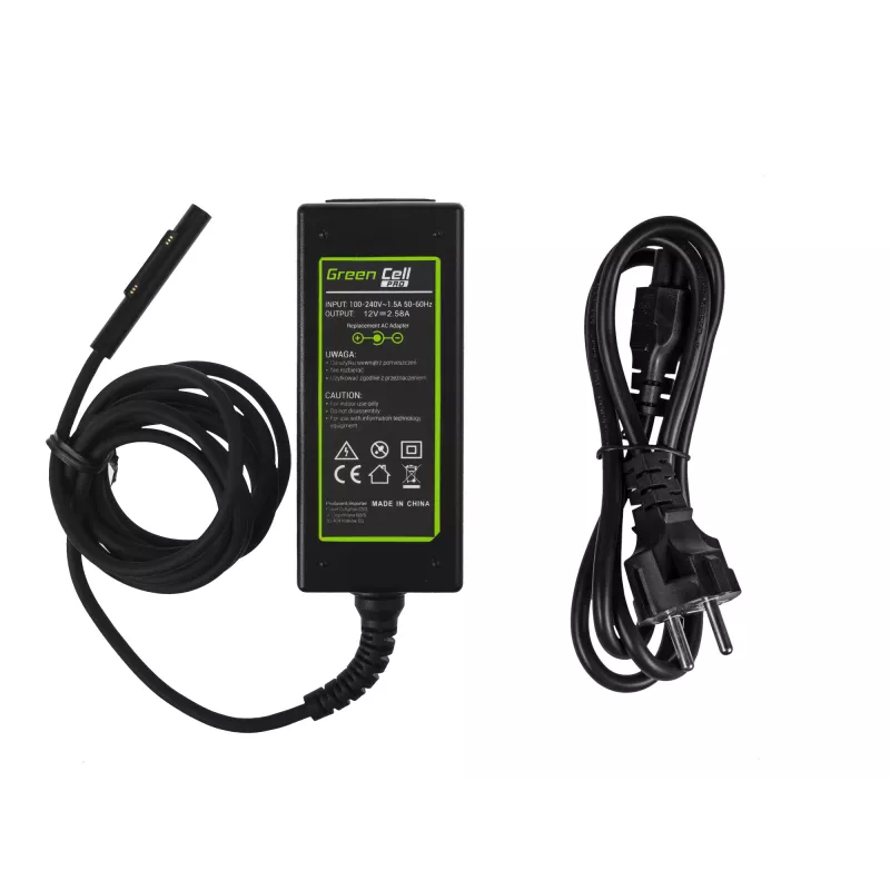 Alimentatore Green Cell AD63P 36W 12V 2,58A caricabatterie per laptop da interno, nero