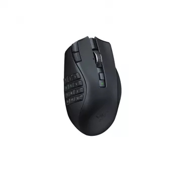 Mouse da gaming Razer Naga V2 HyperSpeed RF Wireless + Bluetooth, per destrorsi, 30000 DPI, ottico, nero
