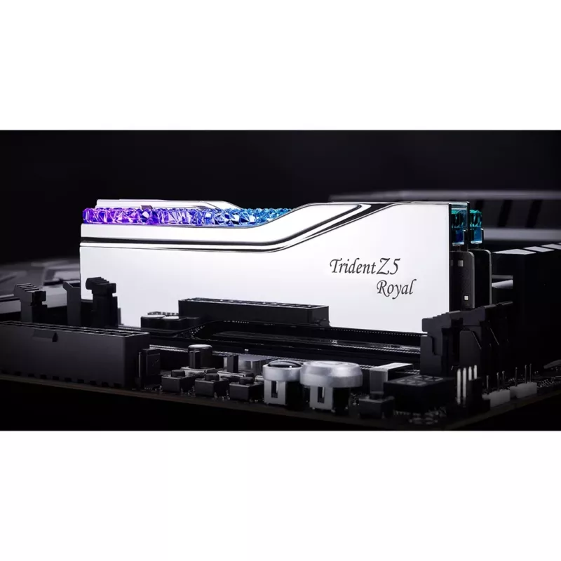 DIMM 32 GB DDR5-6000, memoria RAM argento, F5-6000J2836G16GX2-TR5S, Trident Z5 Royal RGB Silver, INTEL XMP