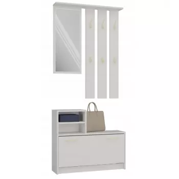 Armadio guardaroba Top e shop VERA Cashmere GS1 — 1800×850×240 mm, anta battente, specchio, 1 ripiano, 6 ganci