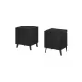 Cama Meble NOVA comodino, 44×40×52 cm, nero opaco