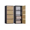 Comodino ALMA, antracite/rovere artisan