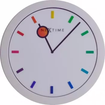 NeXtime orologio 3048 Color Change, Ø28 cm, da parete, bianco/multicolore