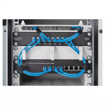 Switch DIGITUS 10 pollici Gigabit Ethernet 8 porte unmanaged - 8x Gigabit RJ45, montabile in rack