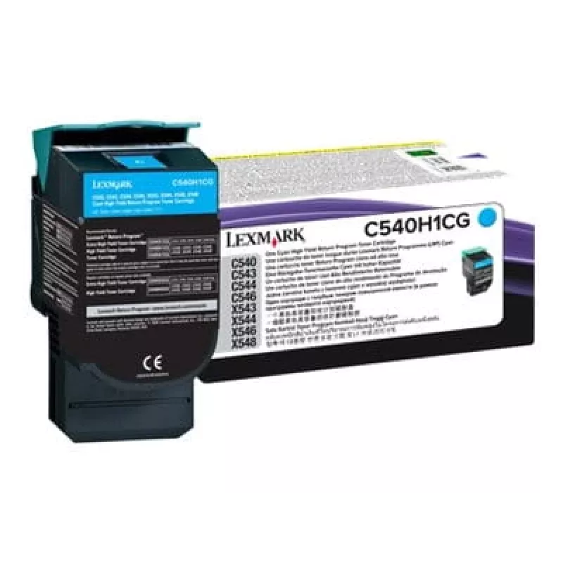 Lexmark C540H1CG cartuccia toner per C540/C543/C544/C546, ciano, alta capacità, 2000 pagine